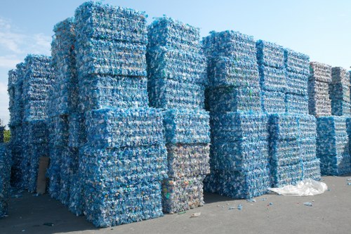 Professional team handling waste responsibly